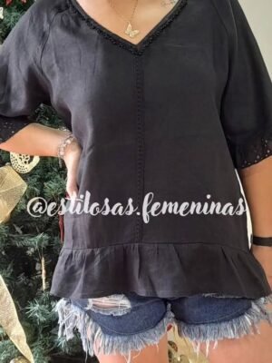 Polera Johanna Negra