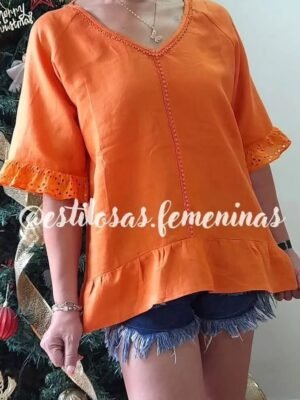 Polera Johanna Naranja