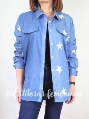 Camisa Leyla Azul Claro