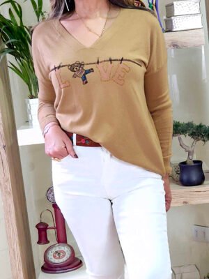 Suéter Oso Dominga Camel