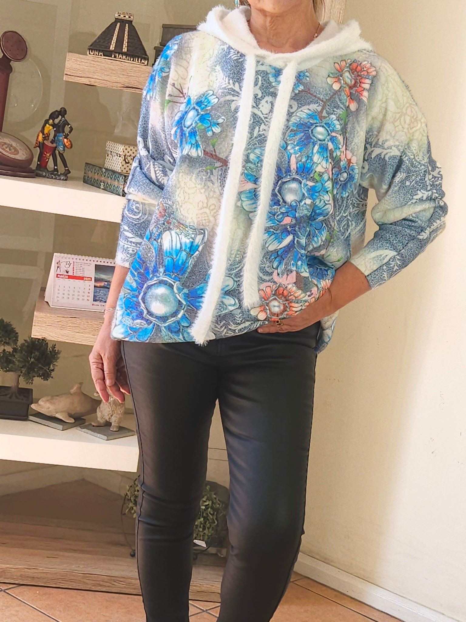 Sueter Oversized Betina Azul - Imagen 5