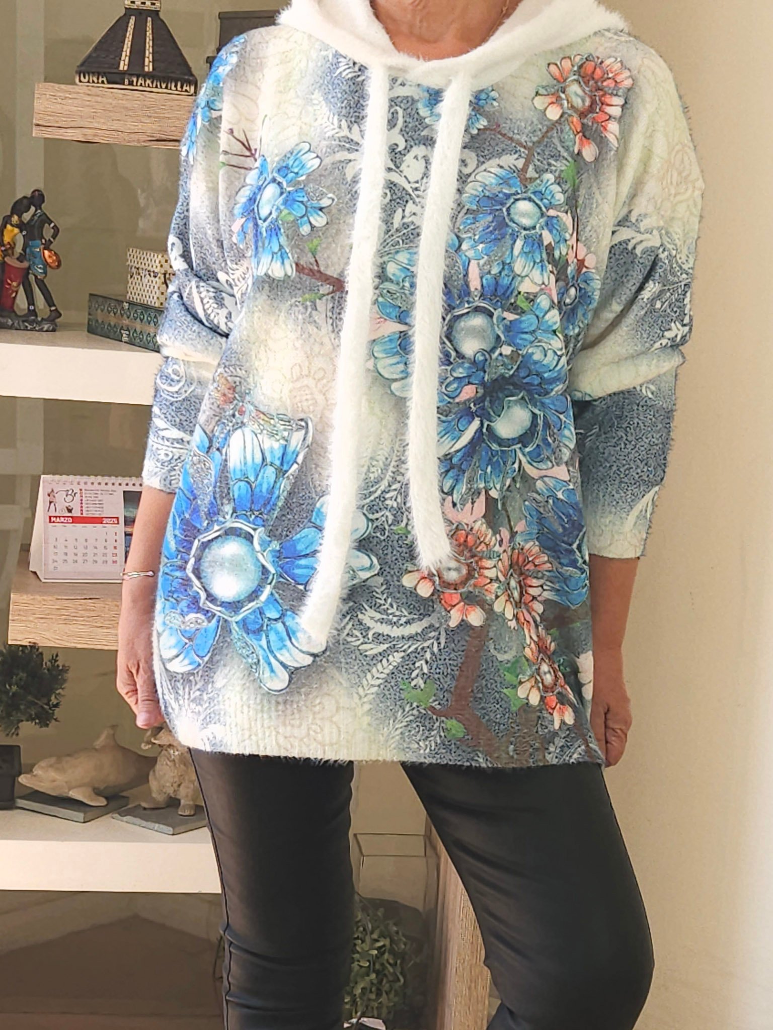 Sueter Oversized Betina Azul - Imagen 4