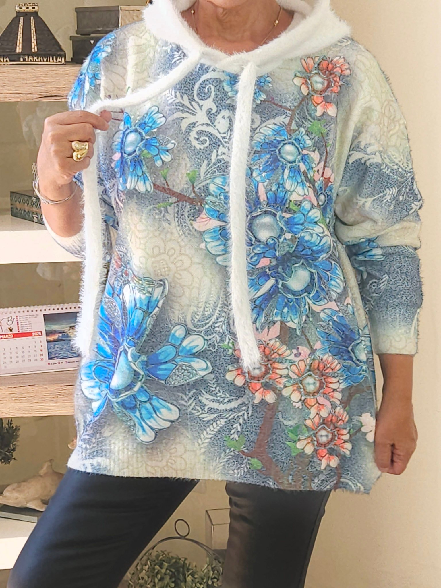 Sueter Oversized Betina Azul - Imagen 2