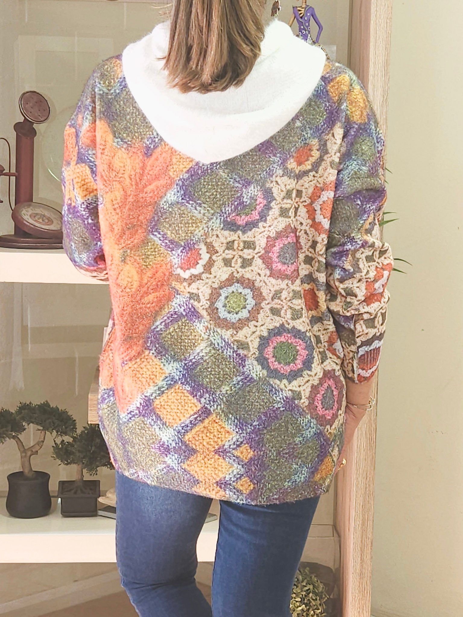 Sueter Oversized Betina Terracota - Imagen 3