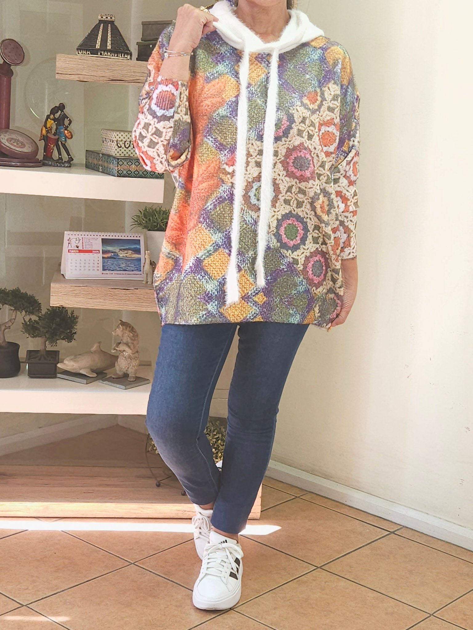 Sueter Oversized Betina Terracota - Imagen 5