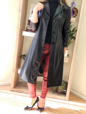 Abrigo Ecocuero Felicia Negro