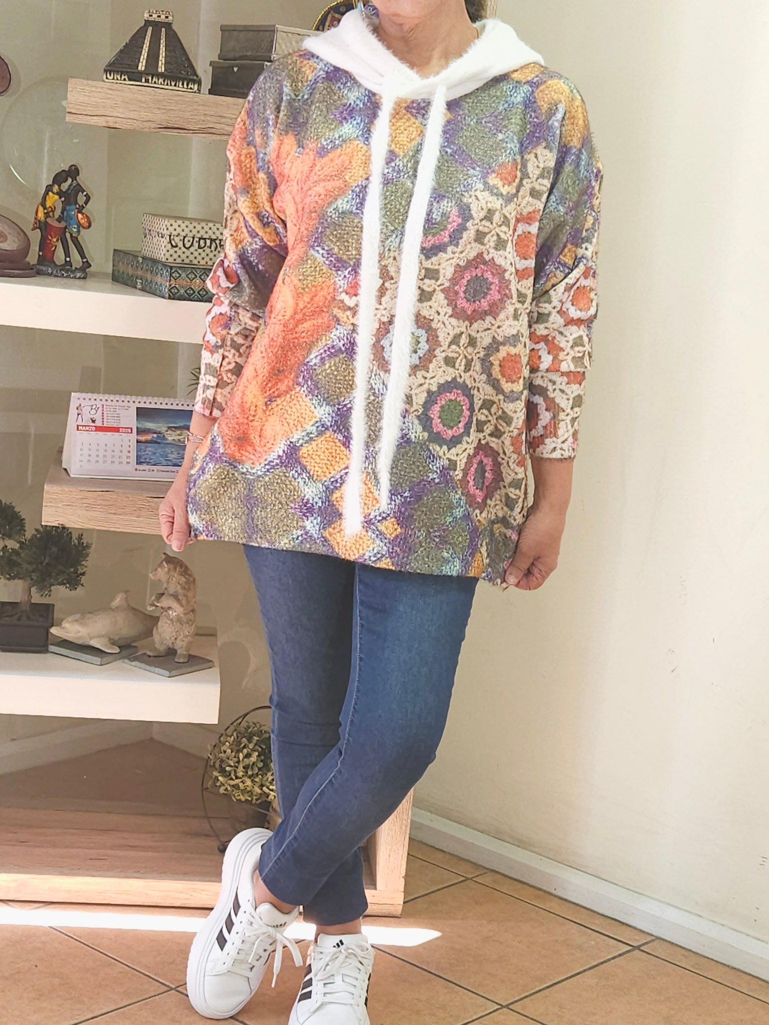 Sueter Oversized Betina Terracota - Imagen 2