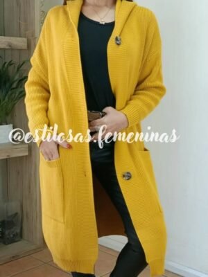 Chalecon Oversize Ariela Mostaza