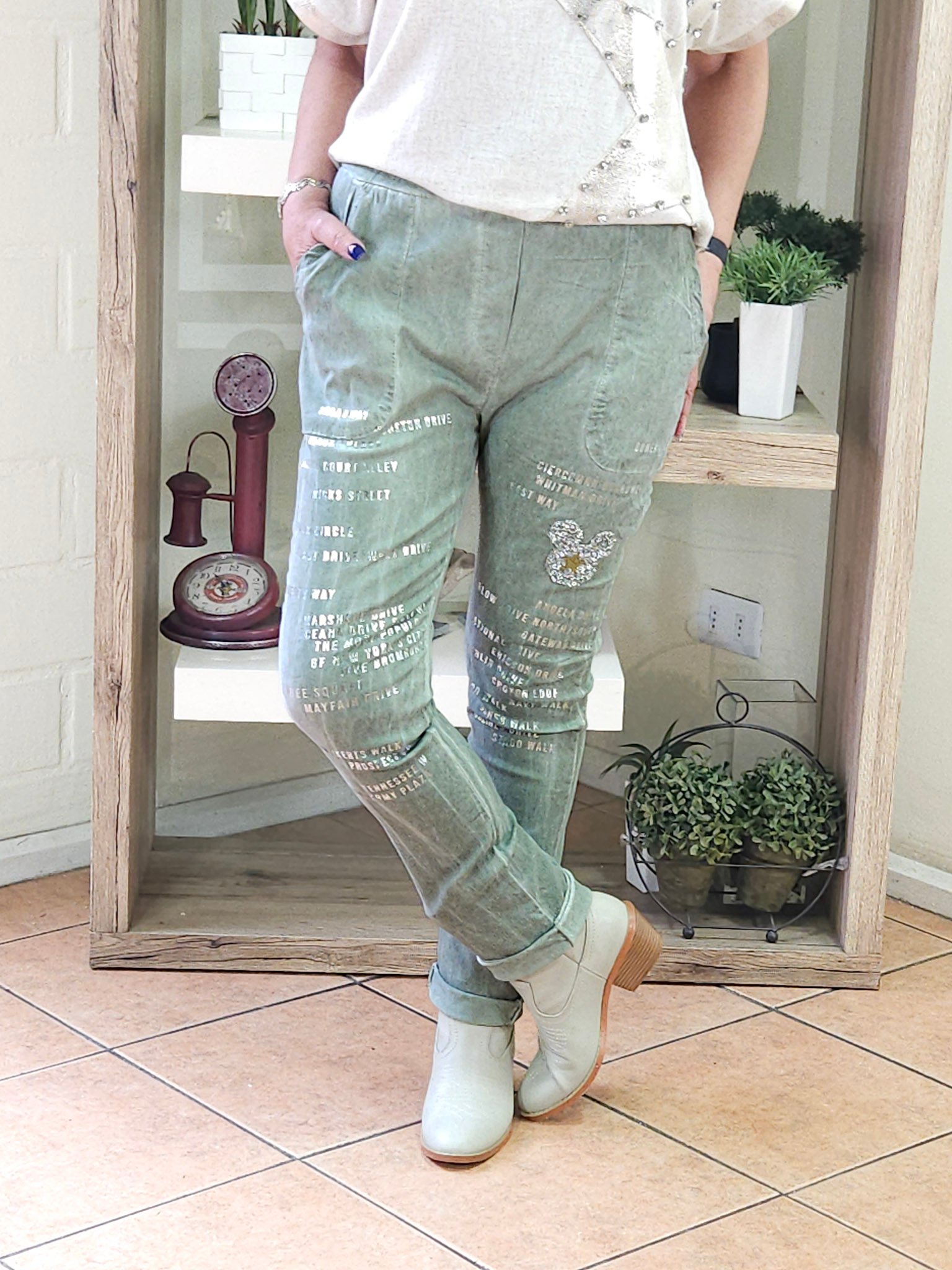 Jogger Italiano Camelia Verde - Imagen 6