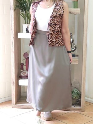 Falda Satín Pascuala Camel