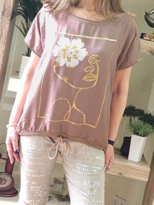 Polera Italiana Renata Café