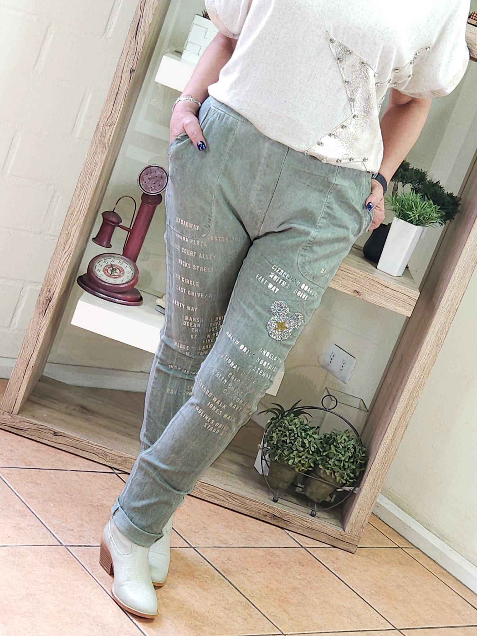 Jogger Italiano Camelia Verde - Imagen 5