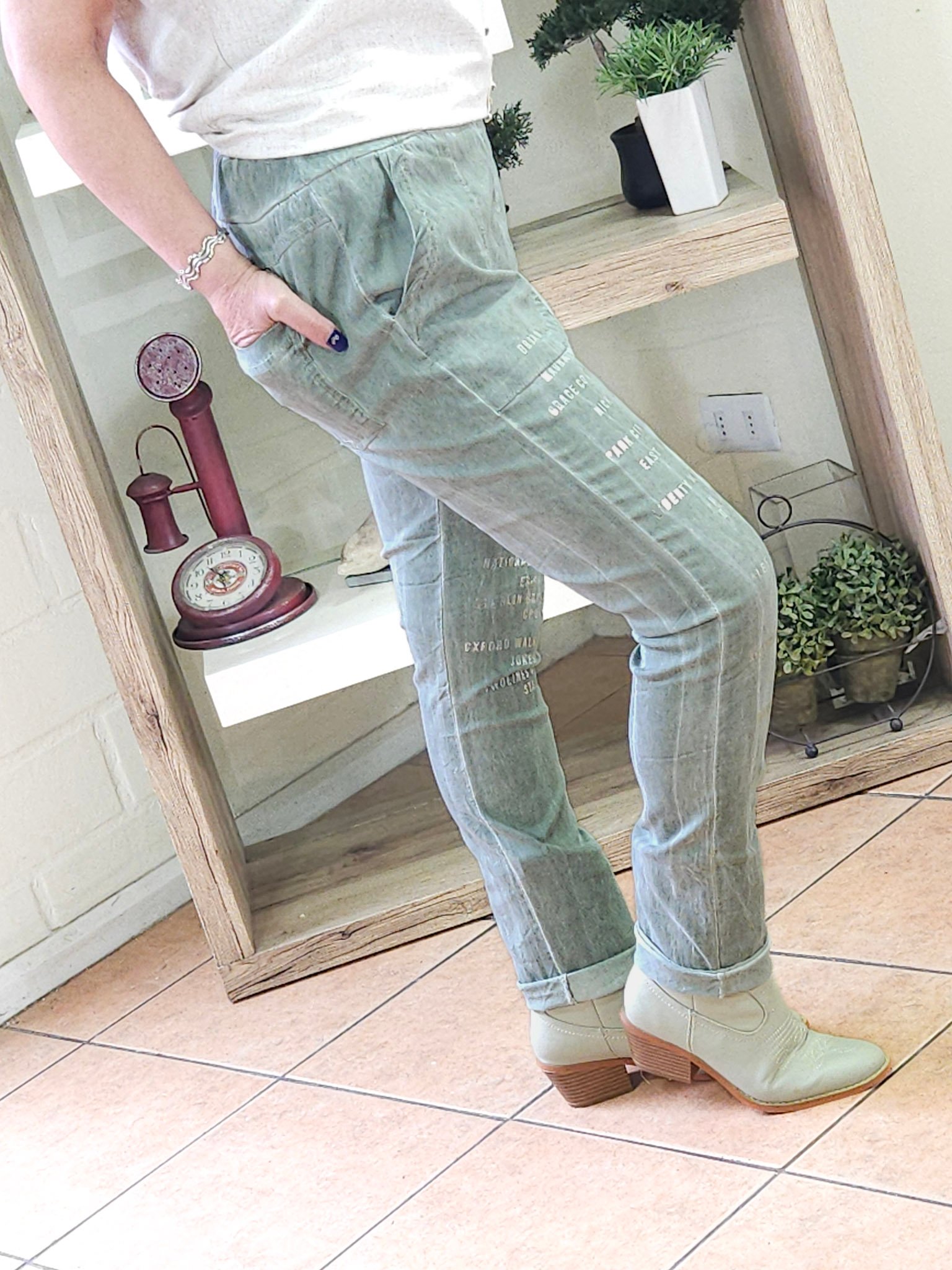 Jogger Italiano Camelia Verde - Imagen 4