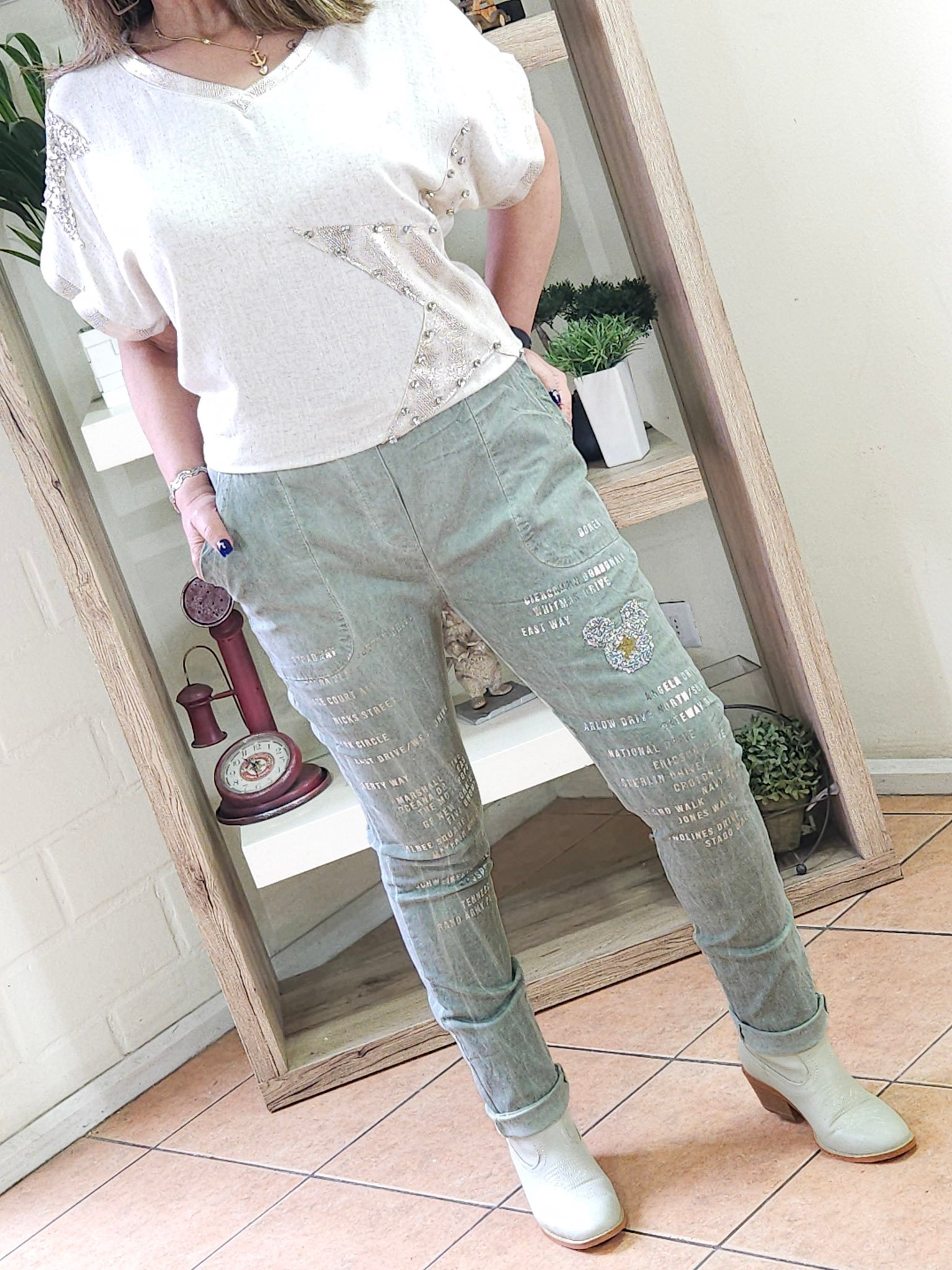 Jogger Italiano Camelia Verde - Imagen 3