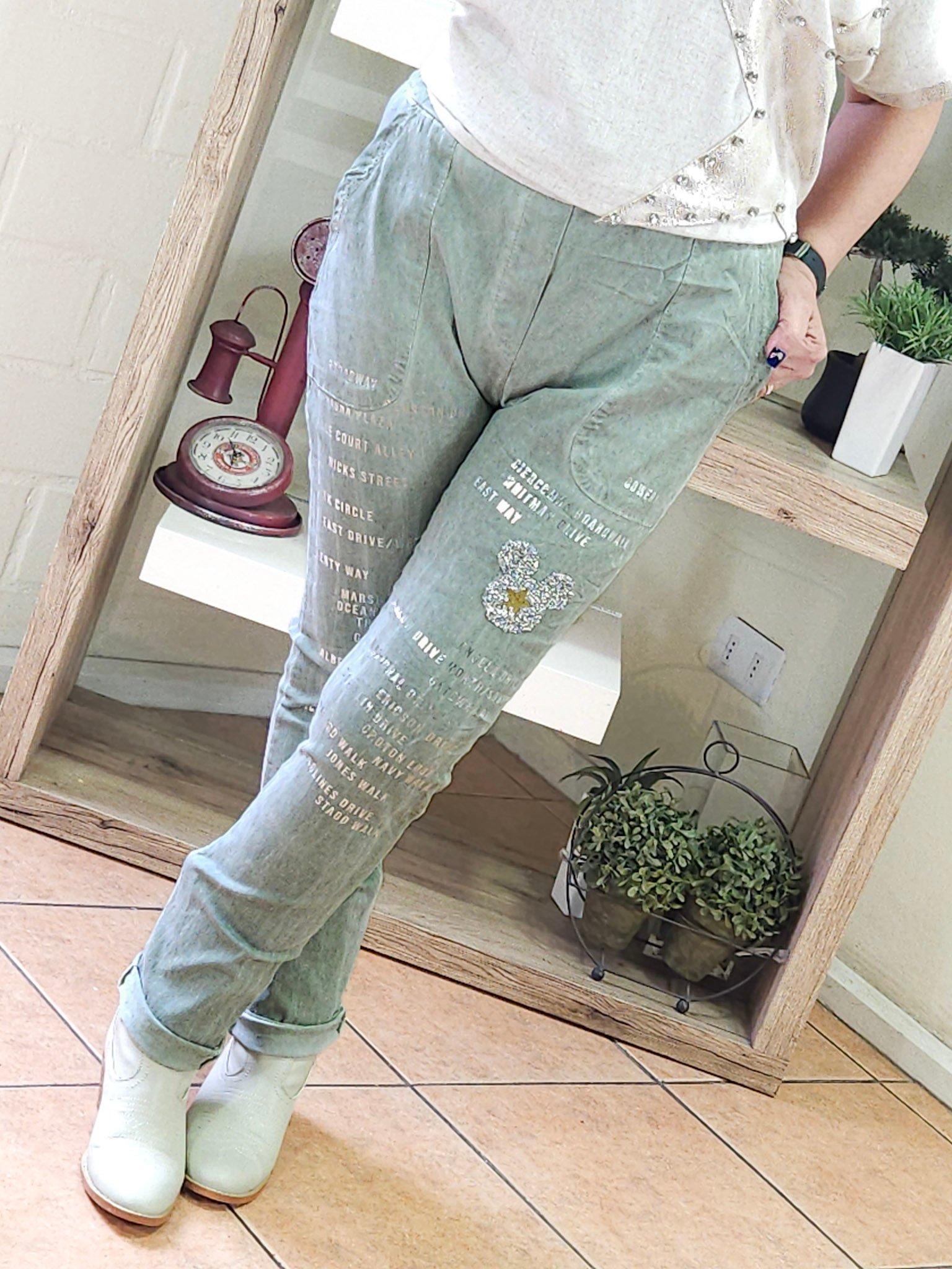 Jogger Italiano Camelia Verde - Imagen 2