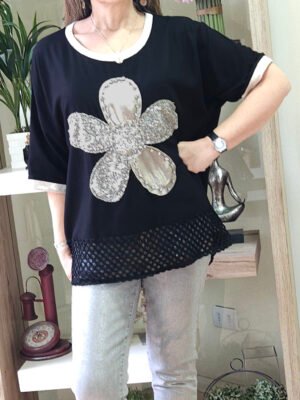 Polera Italiana Grecia Negro