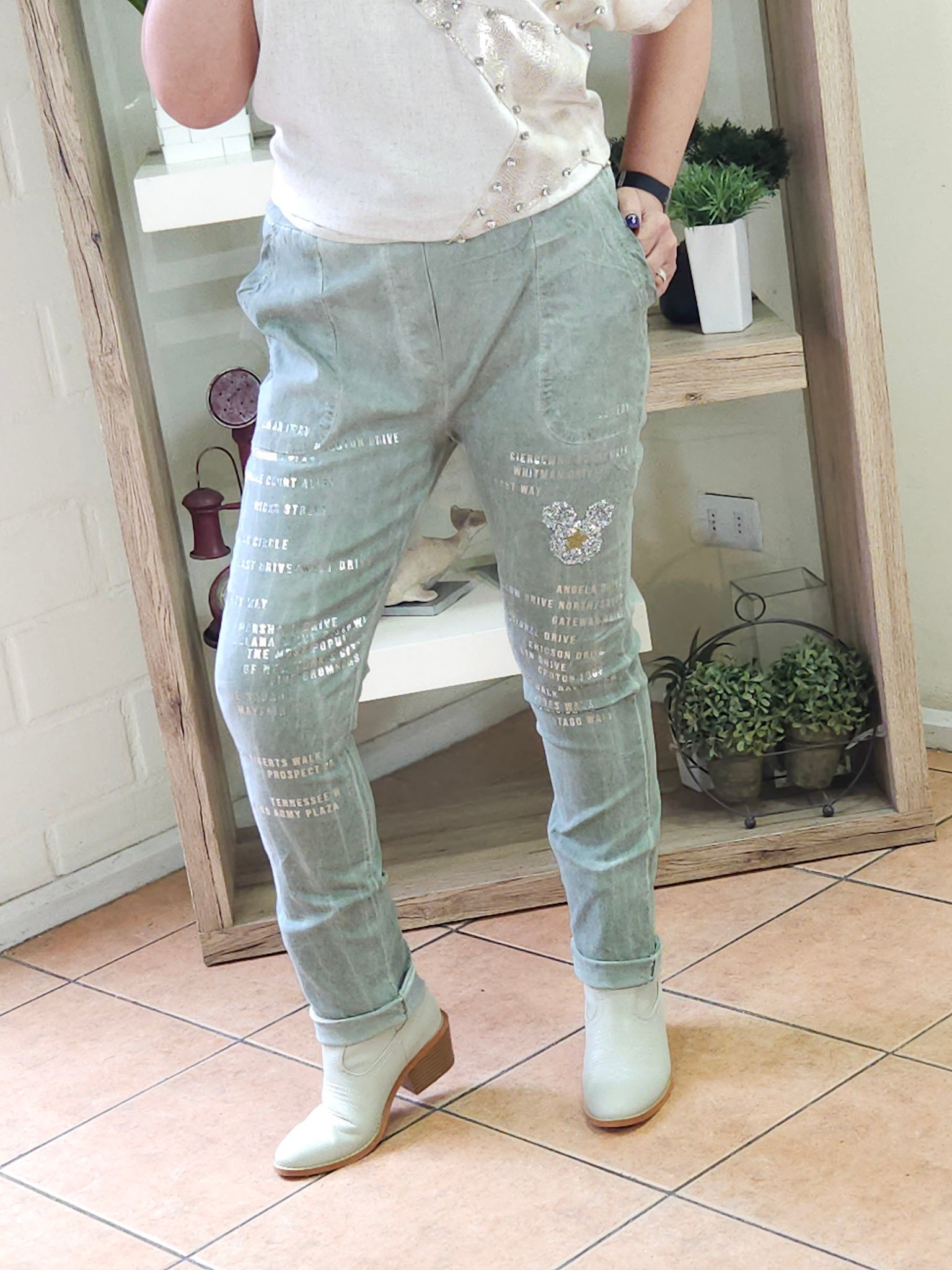 Jogger Italiano Camelia Verde