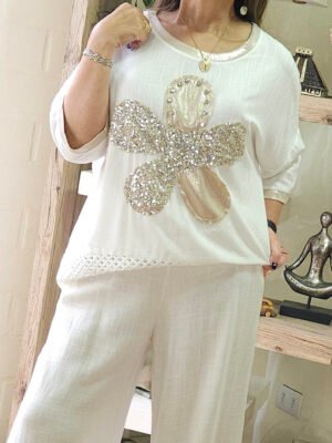 Polera Italiana Grecia Blanca