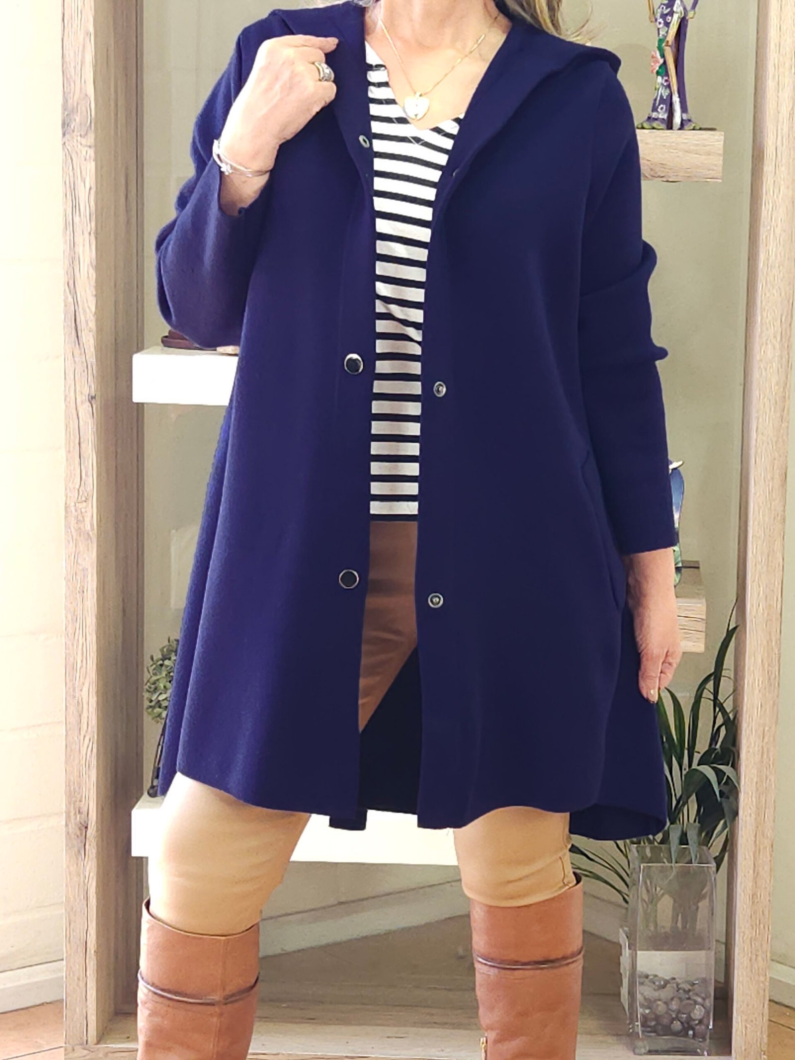 Abrigo Argolla Margarita Azul