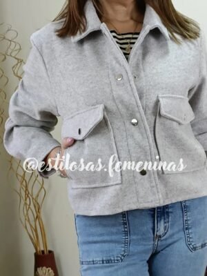 Abrigo Corto Vania Gris