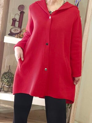 Abrigo Argolla Margarita Rojo