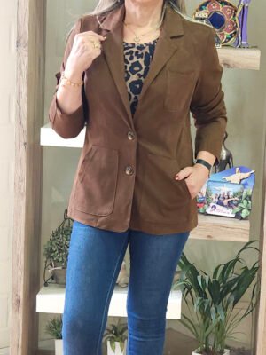 Blazer Italiano Ariela Café