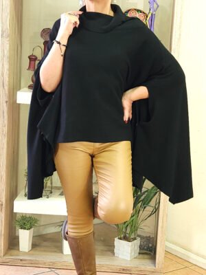Poncho Oversized Ema Negro