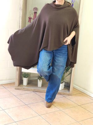 Poncho Oversized Ema Café