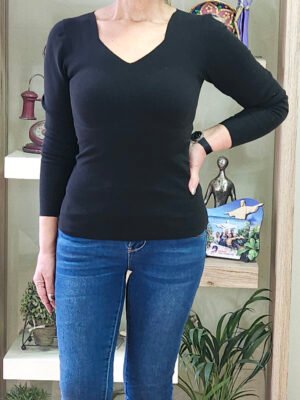 Camiseta Polar Yazmín Negra