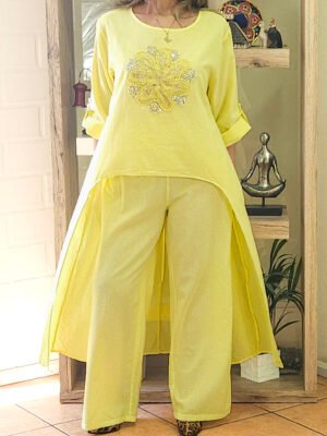 Conjunto Italiano Monaco Amarillo