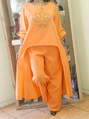 Conjunto Italiano Monaco Anaranjado