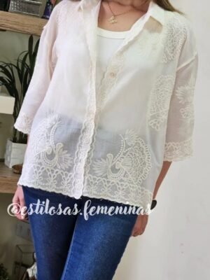 Blusa Macramé Helena